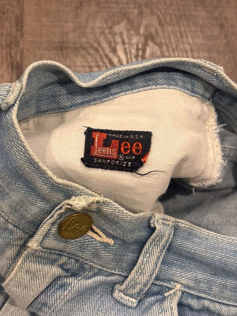Vintage Lee sanforized Cut-Off Denim Shorts Made in USA